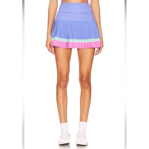 BEACH RIOT Gloria Skirt Skort High Tide Colorblock Purple Pink Green Size Small - Picture 6 of 6